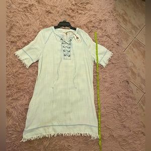 Easel mid length dress. Light denim. New with tags